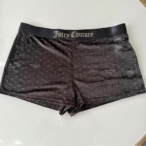 Juicy Couture Black Polka Dot Athletic Shorts